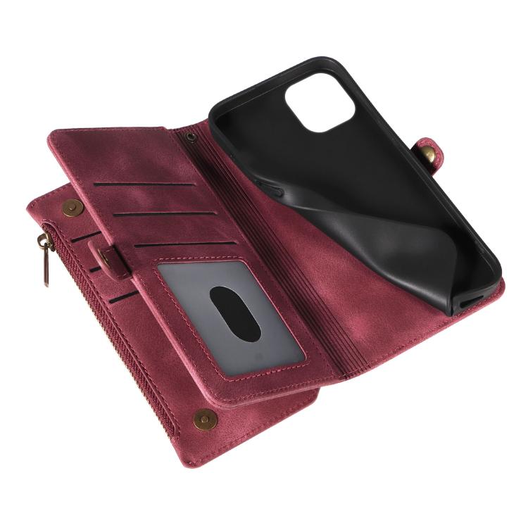 For iPhone 14 Fantasy Multifunctional Zipper Wallet Leather Phone Case(purple) - iPhone 14 Cases by buy2fix | Online Shopping UK | buy2fix