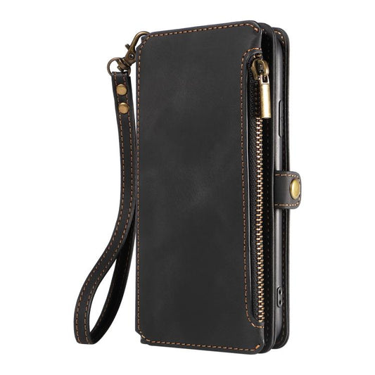 For iPhone 12 / 12 Pro Fantasy Multifunctional Zipper Wallet Leather Phone Case(black) - iPhone 12 / 12 Pro Cases by buy2fix | Online Shopping UK | buy2fix