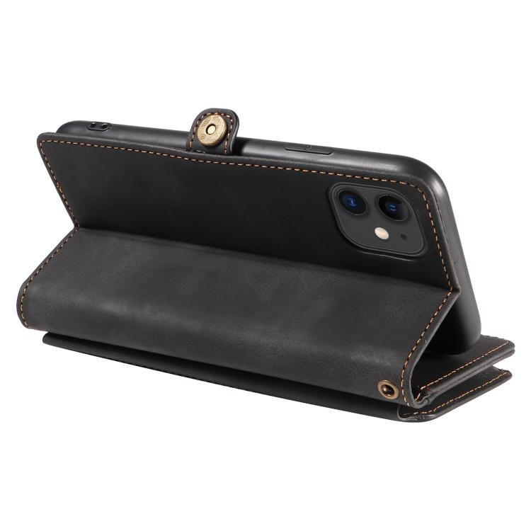 For iPhone 12 / 12 Pro Fantasy Multifunctional Zipper Wallet Leather Phone Case(black) - iPhone 12 / 12 Pro Cases by buy2fix | Online Shopping UK | buy2fix