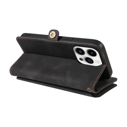 For iPhone 12 Pro Max Fantasy Multifunctional Zipper Wallet Leather Phone Case(black) - iPhone 12 Pro Max Cases by buy2fix | Online Shopping UK | buy2fix