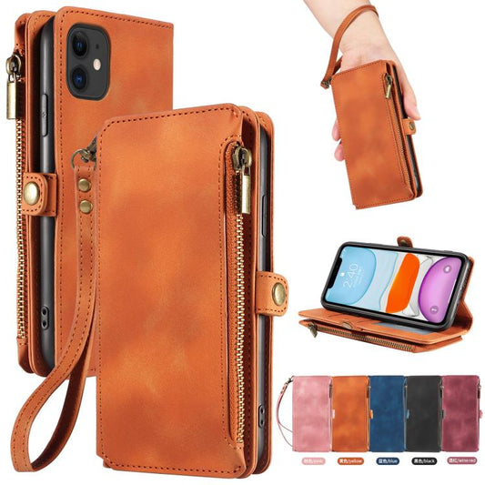 For iPhone 11 Fantasy Multifunctional Zipper Wallet Leather Phone Case(orange) - iPhone 11 Cases by buy2fix | Online Shopping UK | buy2fix