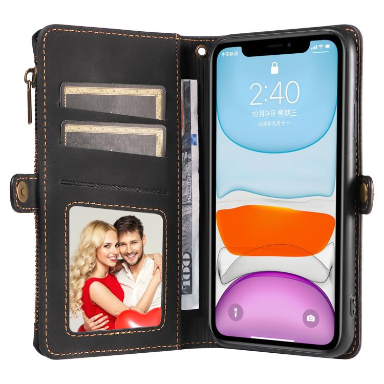 For iPhone 11 Fantasy Multifunctional Zipper Wallet Leather Phone Case(black) - iPhone 11 Cases by buy2fix | Online Shopping UK | buy2fix