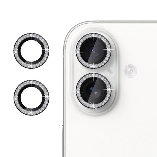For iPhone 17 Kalebol Individual Camera Lens Diamond Ring Protector(Black) - iPhone 17 Tempered Glass by Kalebol | Online Shopping UK | buy2fix