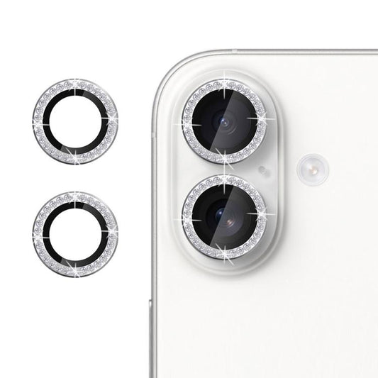 For iPhone 17 Kalebol Individual Camera Lens Diamond Ring Protector(Silver) - iPhone 17 Tempered Glass by Kalebol | Online Shopping UK | buy2fix