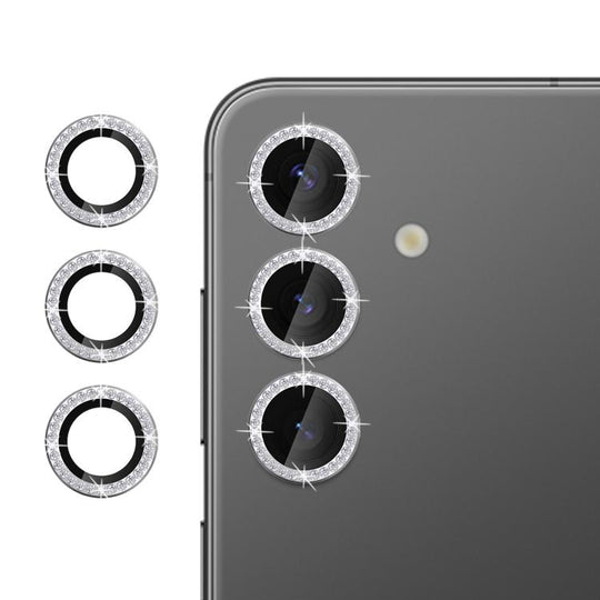 For Samsung Galaxy S24 FE 5G Kalebol Individual Camera Lens Diamond Ring Protector(Silver)