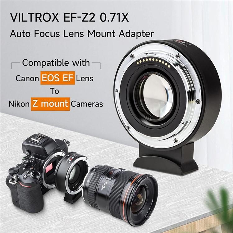 VILTROX EF-Z2 0.71X Auto Focus Camera Lens Mount Adapter For Canon EF to Nikon Z Mount - Stepping Ring by buy2fix | Online Shopping UK | buy2fix