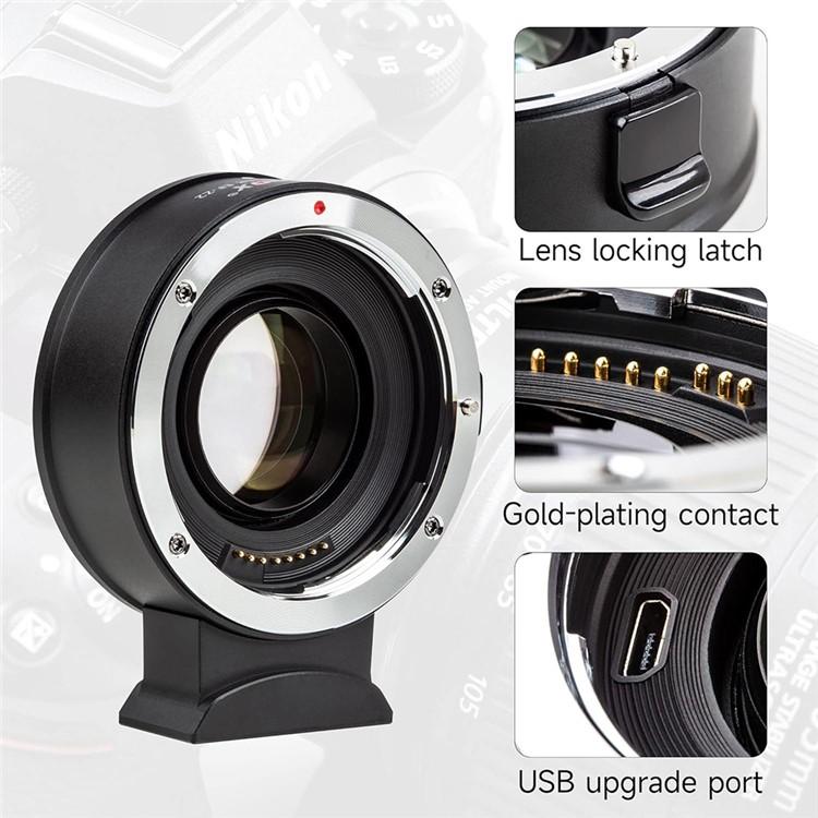 VILTROX EF-Z2 0.71X Auto Focus Camera Lens Mount Adapter For Canon EF to Nikon Z Mount - Stepping Ring by buy2fix | Online Shopping UK | buy2fix