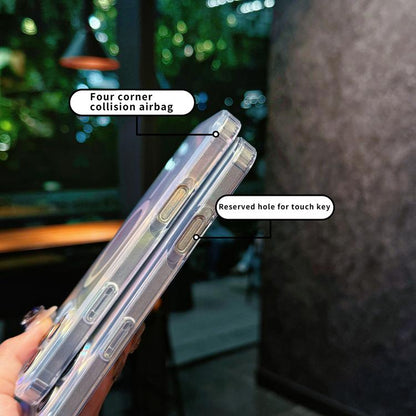 For iPhone 17 Pro Glossy Color-Plated MagSafe Shockproof Phone Case(Colored Feathers) - iPhone 17 Pro Cases by buy2fix | Online Shopping UK | buy2fix