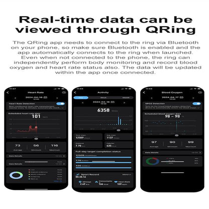 R04 SIZE 7 Smart Ring, Support Heart Rate / Blood Oxygen / Sleep Monitoring / Take Photos(Black) - Smart Rings / Smart Telephones by buy2fix | Online Shopping UK | buy2fix