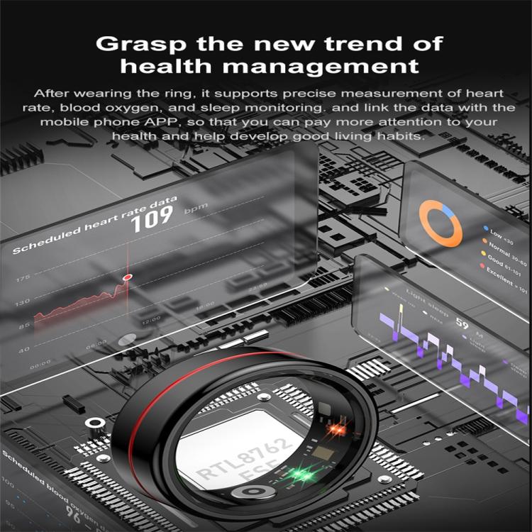 R04 SIZE 8 Smart Ring, Support Heart Rate / Blood Oxygen Monitoring / Sleep / Take Photos(Rose Gold) - Smart Rings / Smart Telephones by buy2fix | Online Shopping UK | buy2fix