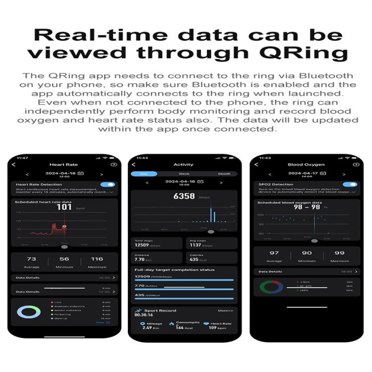 R04 SIZE 11 Smart Ring, Support Heart Rate / Blood Oxygen / Sleep Monitoring / Take Photos(Rose Gold) - Smart Rings / Smart Telephones by buy2fix | Online Shopping UK | buy2fix