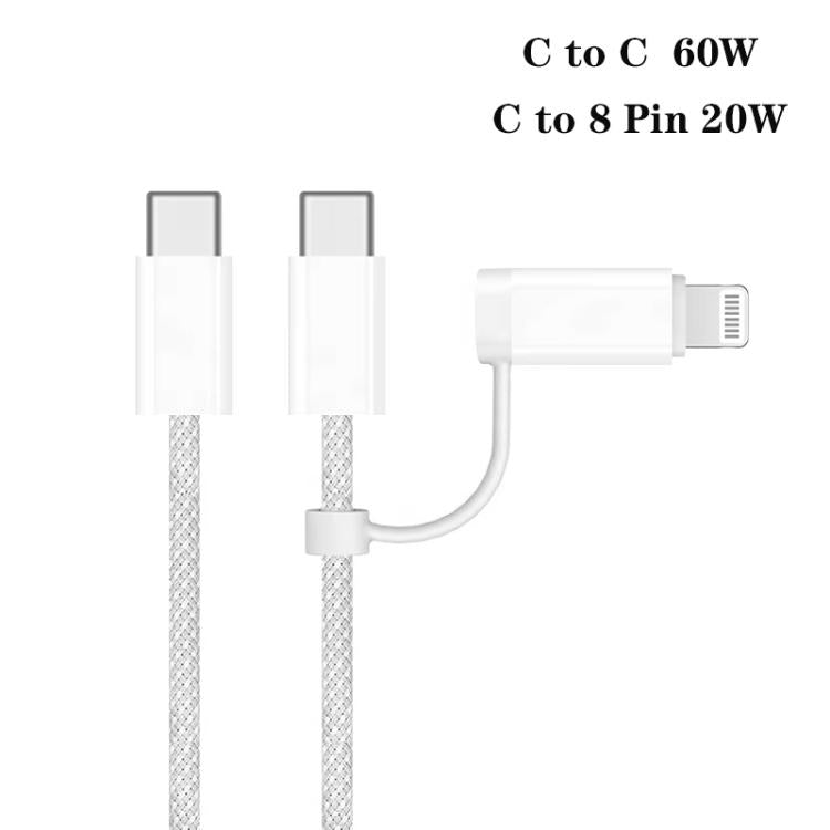 P65 75W Dual Port USB-C / Type-C Car Charger with Type-C to Type-C / 8 Pin Data Cable(Black) - Car Charger by buy2fix | Online Shopping UK | buy2fix