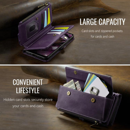 For Samsung Galaxy A55 5G CaseMe C39 RFID Blocking Zipper Wallet Leather Phone Case with Crossbody Strap(Purple) - Galaxy Phone Cases by CaseMe | Online Shopping UK | buy2fix