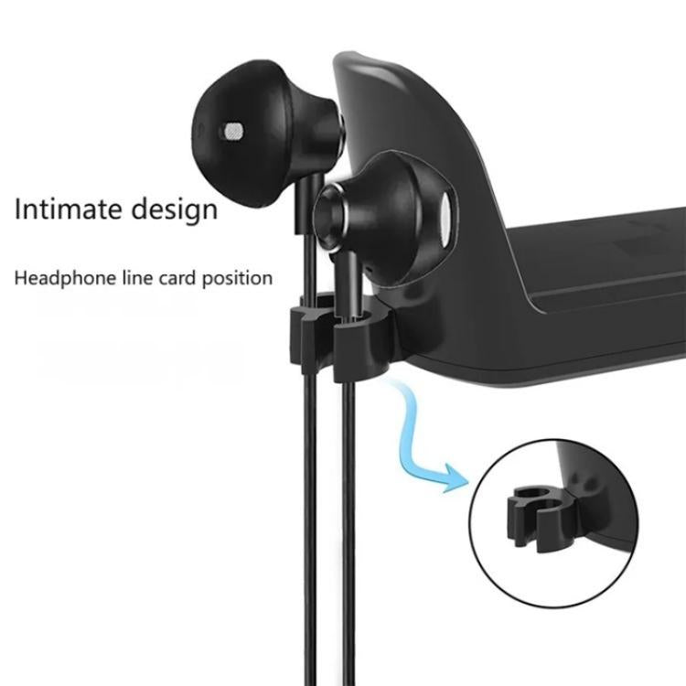 XWJ-EJJ01 360 Degree Rotatable Under Desk Storage Bracket Gaming Headset Holder(Black) - Headset Stand by buy2fix | Online Shopping UK | buy2fix