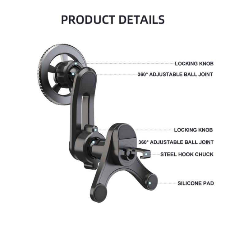 V005 360 Degree Rotatable Air Vent Holder Bracket Compatible With MagSafe Car Phone Mount(Single Hole) - Universal Car Holders by buy2fix | Online Shopping UK | buy2fix