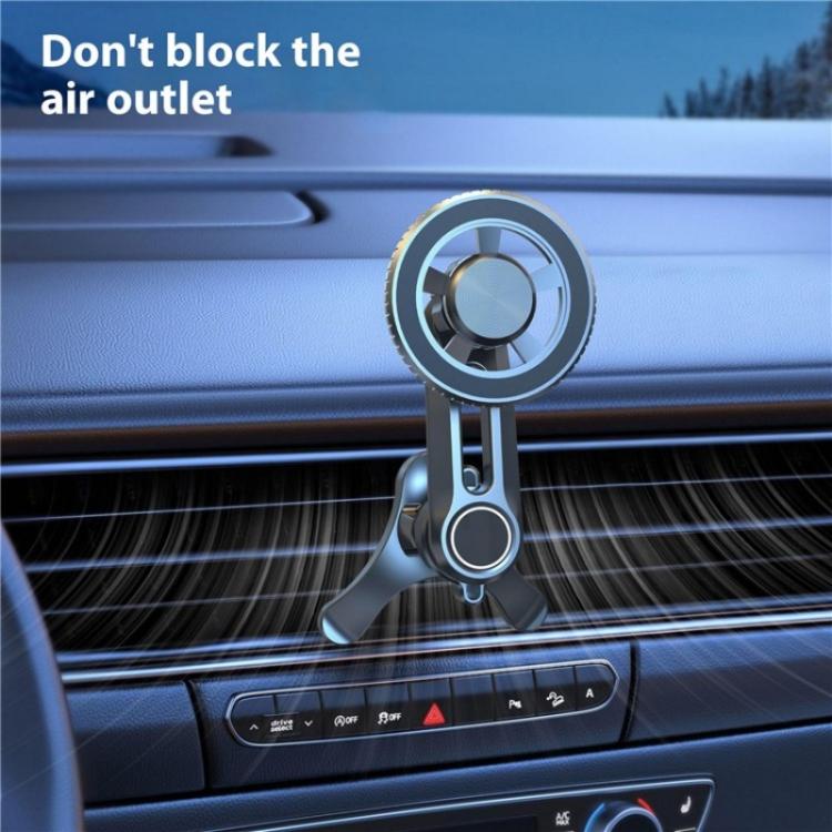 V005 360 Degree Rotatable Air Vent Holder Bracket Compatible With MagSafe Car Phone Mount(Single Hole) - Universal Car Holders by buy2fix | Online Shopping UK | buy2fix
