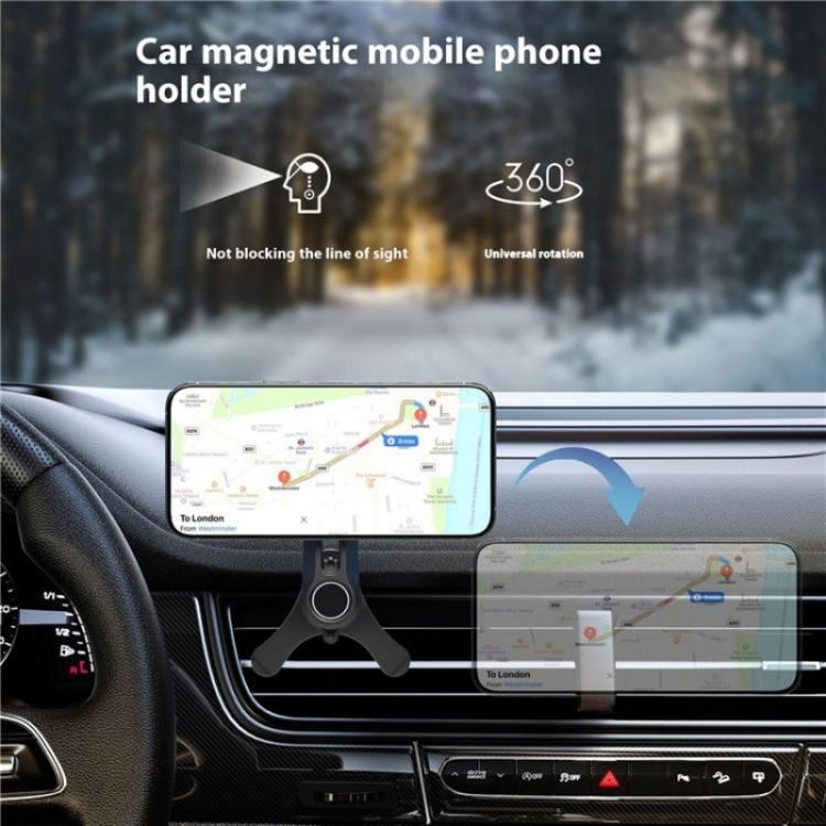 V005 360 Degree Rotatable Air Vent Holder Bracket Compatible With MagSafe Car Phone Mount(Single Hole) - Universal Car Holders by buy2fix | Online Shopping UK | buy2fix