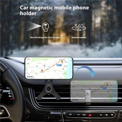 V005 360 Degree Rotatable Air Vent Holder Bracket Compatible With MagSafe Car Phone Mount(Single Hole) - Universal Car Holders by buy2fix | Online Shopping UK | buy2fix