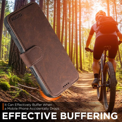 For iPhone 17 Air Suteni Q05 2-in-1 Multi-function MagSafe Wallet Litchi Leather Phone Case(Brown) - iPhone 17 Air Cases by Suteni | Online Shopping UK | buy2fix