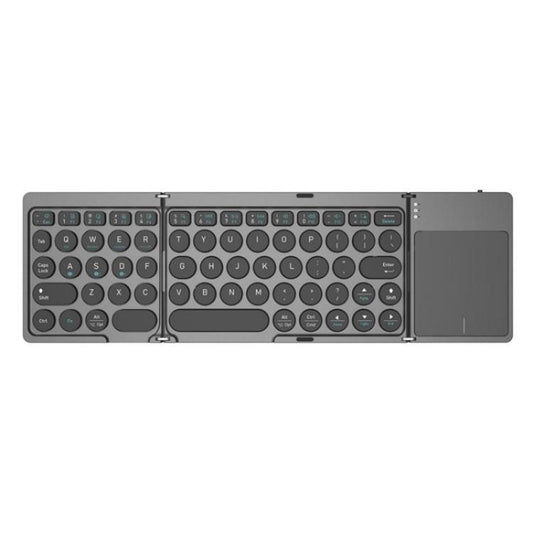 KF86 MAX Foldable Wireless Bluetooth-Compatible Keyboard With Touchpad - Wireless Keyboard by buy2fix | Online Shopping UK | buy2fix
