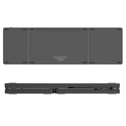 KF86 MAX Foldable Wireless Bluetooth-Compatible Keyboard With Touchpad + Leather Case - Wireless Keyboard by buy2fix | Online Shopping UK | buy2fix