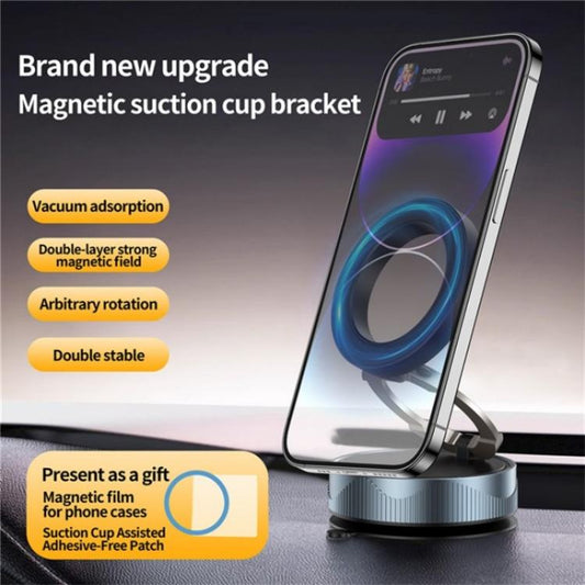X28 Vacuum Suction Phone Mount 360 Degree Rotating Magnetic Car Phone Holder(White) - Universal Car Holders by buy2fix | Online Shopping UK | buy2fix