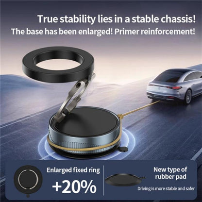 X28 Vacuum Suction Phone Mount 360 Degree Rotating Magnetic Car Phone Holder(Black) - Universal Car Holders by buy2fix | Online Shopping UK | buy2fix