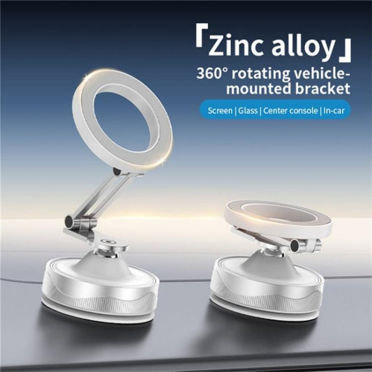 X30 Car Foldable Cell Phone Stand Suction Cup Mount Vacuum Magnetic Car Phone Holder(White) - Universal Car Holders by buy2fix | Online Shopping UK | buy2fix