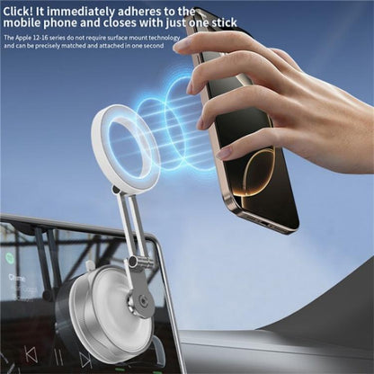 X30 Car Foldable Cell Phone Stand Suction Cup Mount Vacuum Magnetic Car Phone Holder(White) - Universal Car Holders by buy2fix | Online Shopping UK | buy2fix