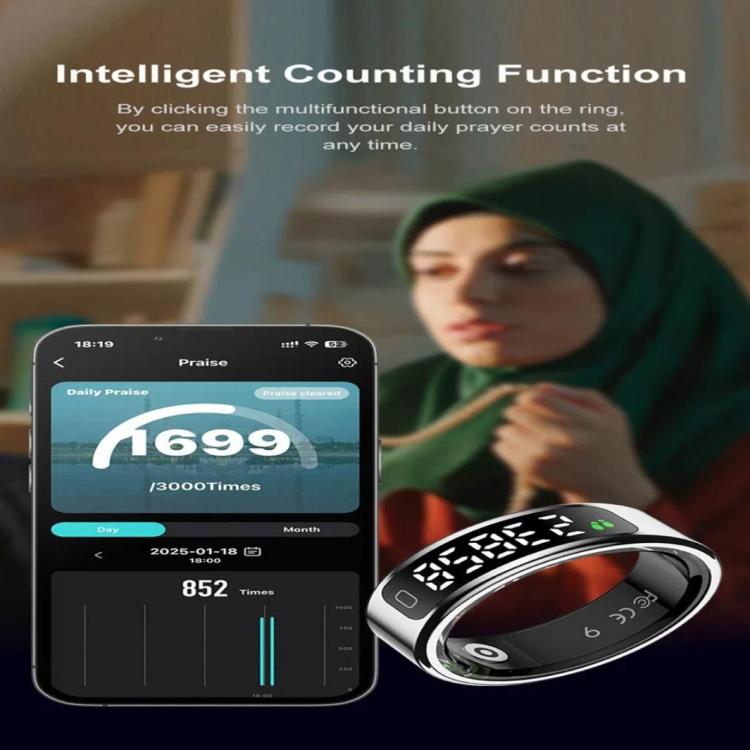 R11C SIZE 7 Smart Ring, Support Heart Rate / Blood Oxygen / Sleep Monitoring / Multiple Sport Modes(Black) - Smart Rings / Smart Telephones by buy2fix | Online Shopping UK | buy2fix