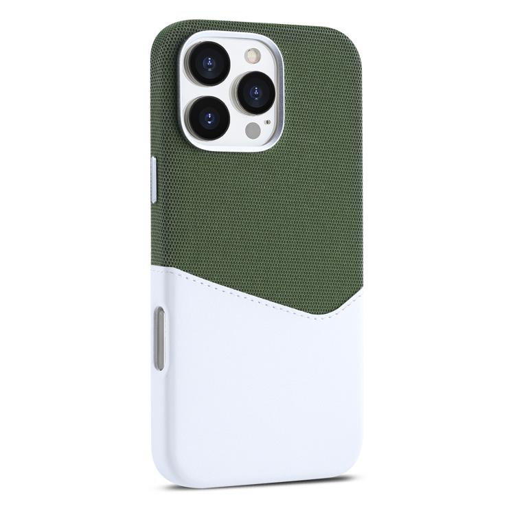 For iPhone 16 Pro Max Kalebol Cloth Textue Stitching Card Slot Magnetic Phone Case(Green) - iPhone 16 Pro Max Cases by Kalebol | Online Shopping UK | buy2fix