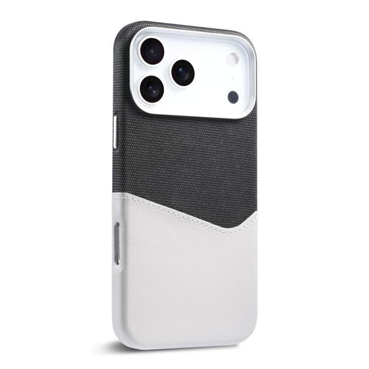 For iPhone 17 Pro Max Kalebol Cloth Textue Stitching Card Slot Magnetic Phone Case(Gray) - iPhone 17 Pro Max Cases by Kalebol | Online Shopping UK | buy2fix