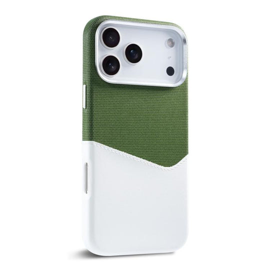 For iPhone 18 Pro / 17 Pro Kalebol Cloth Textue Stitching Card Slot Magnetic Phone Case(Green)