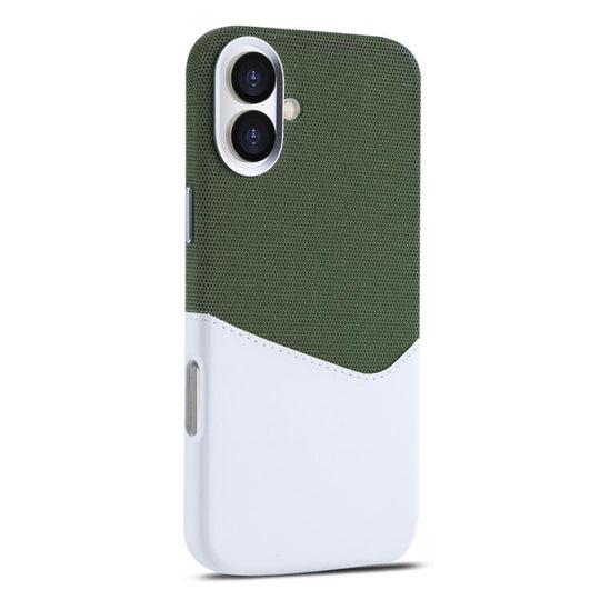 For iPhone 17 Kalebol Cloth Textue Stitching Card Slot Magnetic Phone Case(Green)