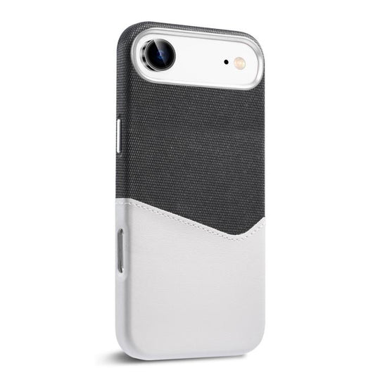 For iPhone 17 Air Kalebol Cloth Textue Stitching Card Slot Magnetic Phone Case(Gray)