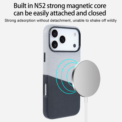 For iPhone 17 Air Kalebol Cloth Textue Stitching Card Slot Magnetic Phone Case(Gray) - iPhone 17 Air Cases by Kalebol | Online Shopping UK | buy2fix