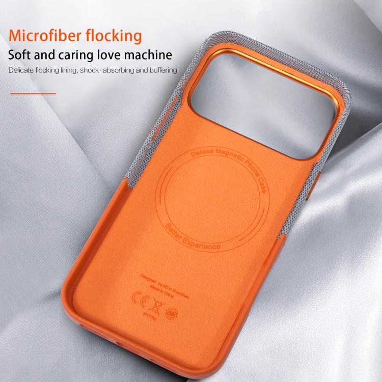 For iPhone 15 Pro Kalebol Cloth Textue Stitching Card Slot Magnetic Phone Case(Brown) - iPhone 15 Pro Cases by Kalebol | Online Shopping UK | buy2fix