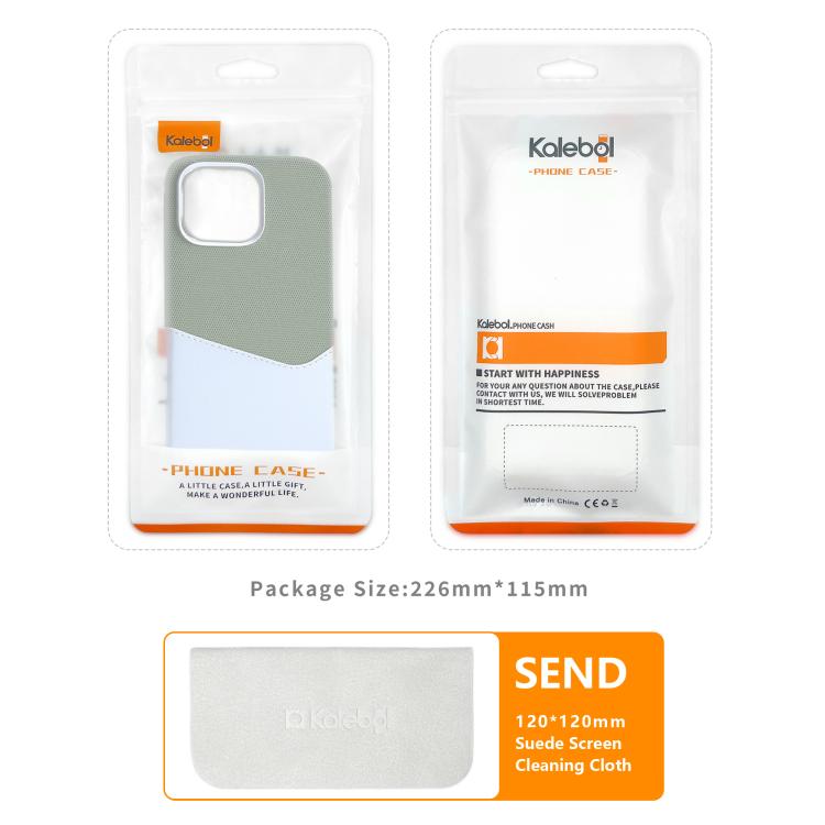 For iPhone 15 Pro Kalebol Cloth Textue Stitching Card Slot Magnetic Phone Case(Brown) - iPhone 15 Pro Cases by Kalebol | Online Shopping UK | buy2fix