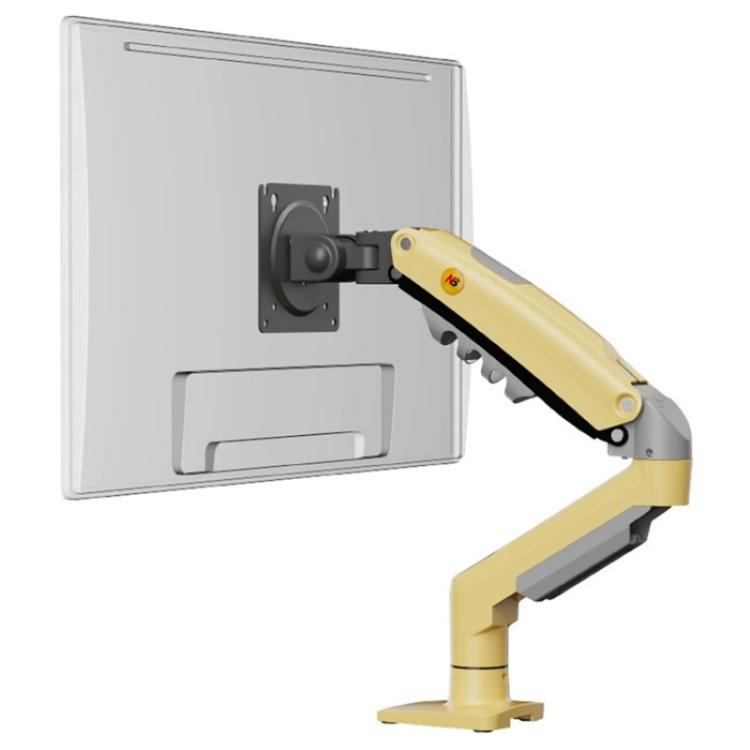 NORTH BAYOU F80 Adjustable Height Monitor Arm 17-30 Inch Displays Desk Mount Stand(Yellow) - TV Brackets & Mounts by buy2fix | Online Shopping UK | buy2fix