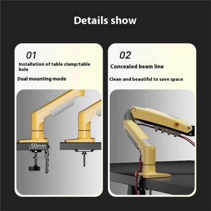 NORTH BAYOU F80 Adjustable Height Monitor Arm 17-30 Inch Displays Desk Mount Stand(Blue) - TV Brackets & Mounts by buy2fix | Online Shopping UK | buy2fix