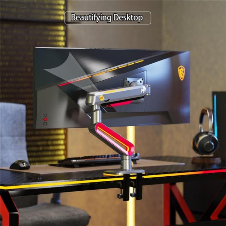 NORTH BAYOU L60 RGB Light Desk Mount Bracket 32-60 Inch Gaming Monitor Arm Stand - TV Brackets & Mounts by buy2fix | Online Shopping UK | buy2fix