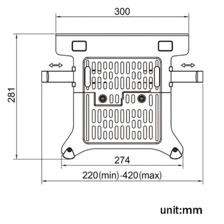 NORTH BAYOU F80-FP For 17-30 Inch Laptop Height Adjustable Desktop Mount Bracket(Black) - Laptop Stand by buy2fix | Online Shopping UK | buy2fix