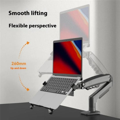 NORTH BAYOU F80-FP For 17-30 Inch Laptop Height Adjustable Desktop Mount Bracket(White) - Laptop Stand by buy2fix | Online Shopping UK | buy2fix