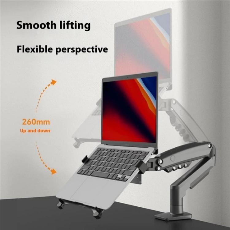 NORTH BAYOU F80-FP For 17-30 Inch Laptop Height Adjustable Desktop Mount Bracket(Black) - Laptop Stand by buy2fix | Online Shopping UK | buy2fix