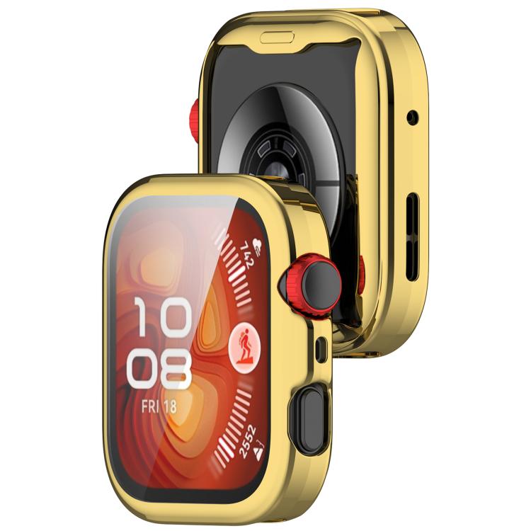 For Huawei Watch Fit 4 Electroplated TPU Full Coverage Watch Protective Case(Gold) - Watch Cases by buy2fix | Online Shopping UK | buy2fix