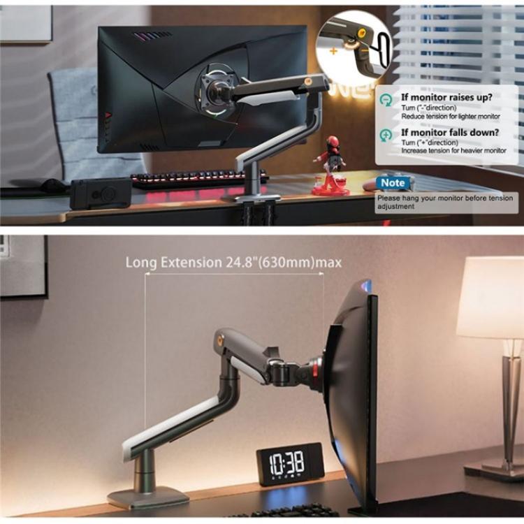 NORTH BAYOU A5 Flat Ultrawide Curved Monitors Bracket Gaming Monitor Arm VESA Mount - TV Brackets & Mounts by buy2fix | Online Shopping UK | buy2fix