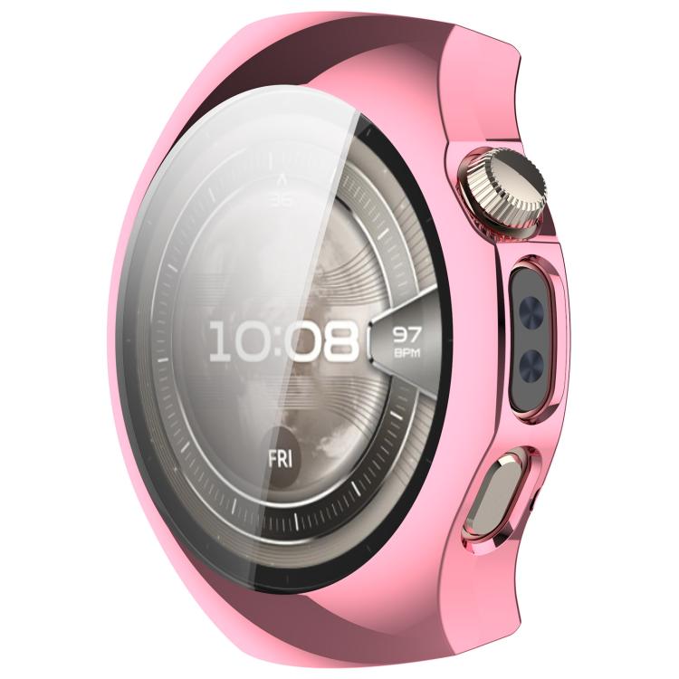 For Huawei Watch 5 46mm Electroplated TPU Full Coverage Watch Protective Case(Pink) - Watch Cases by buy2fix | Online Shopping UK | buy2fix