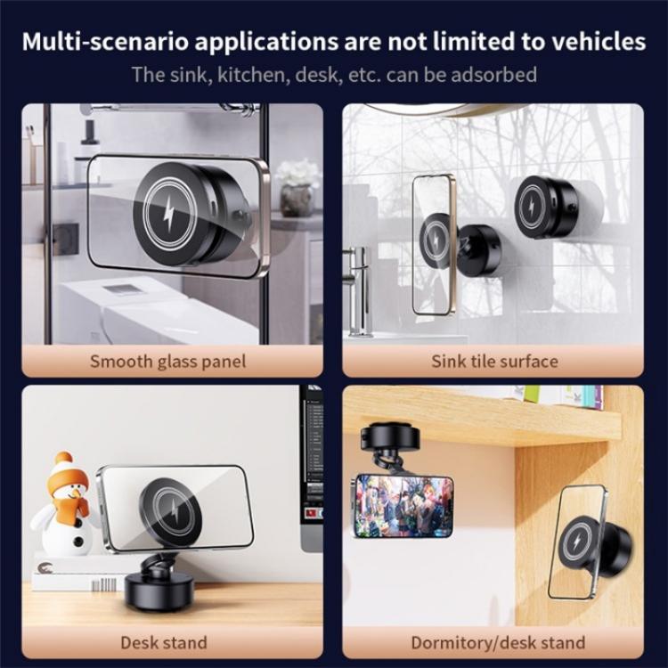 D1 15W Wireless Charging Electric Vacuum Suction Multi  Angle Rotating Car Phone Holder - Wireless Charger Holders by buy2fix | Online Shopping UK | buy2fix