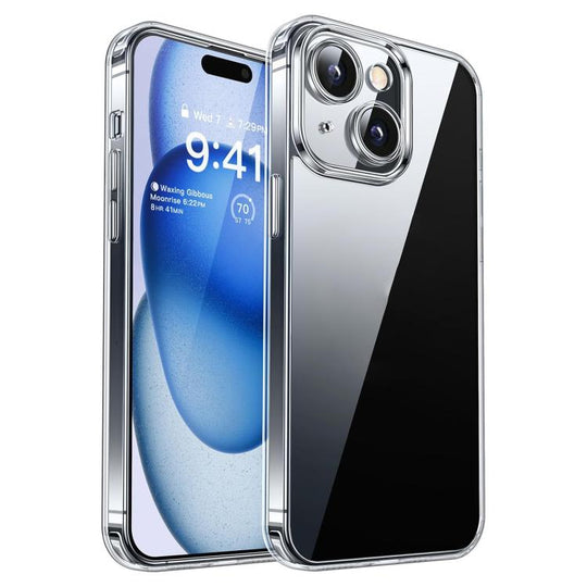 For iPhone 15 Kalebol Highly Transparent PC Hybrid TPU Phone Case