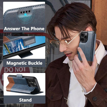 For iPhone 16 Pro Max Suteni Q06 2-in-1 Multi-function Detachable Wallet MagSafe Phone Case(Blue) - iPhone 16 Pro Max Cases by Suteni | Online Shopping UK | buy2fix